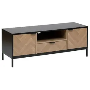 Five Simply Smart - Meuble TV 2 portes et 1 tiroir en bois et métal CH... pas cher