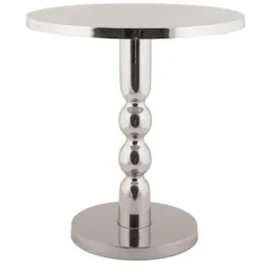 Leitmotiv - Table dappoint en aluminium chromé ORION - Argent pas cher