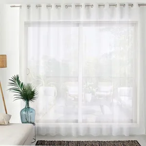 Enjoy Home - Voilage sablé très grande largeur - 420 x 240 cm - Blanc pas cher