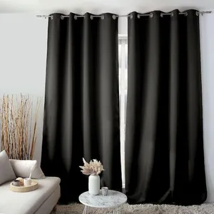 Enjoy Home - Rideau occultant grande hauteur REGLISSE - 140 x 280 cm - Noir pas cher