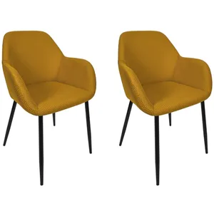 Toilinux - Lot de 2 fauteuils ATOME - Jaune pas cher