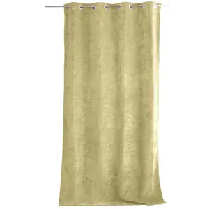 Rideau Thermique En Velours - 140 X 260 Cm - Tilleul pas cher