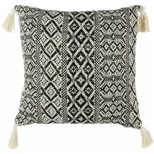 THE HOME DECO FACTORY Coussin à pompons Ethnique - L. 40 x l. 40 cm pas cher