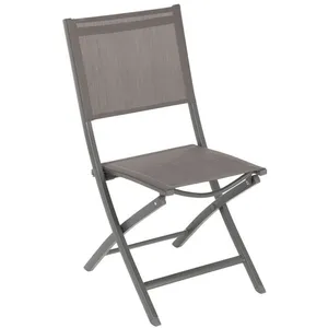HESPERIDE Chaise de jardin pliante Essentia - Gris wengé et marron tonka pas cher