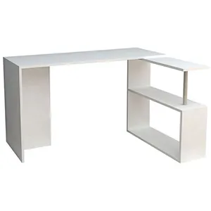 Toilinux Bureau - Cayko - 130 cm - Bois - Blanc - Droit - Scandinave - Moderne pas cher