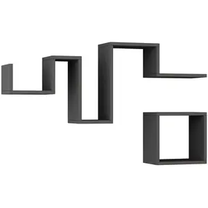 Comparateur de prix : Etagère murale Follow 116 cm - Gris Anthracite