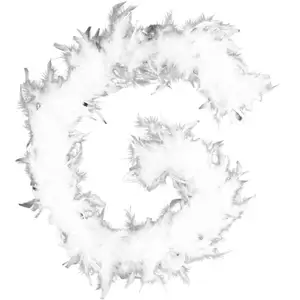 TOILINUX Lot 2x Guirlande de Noël Plumes Boa - 1,80 m pas cher