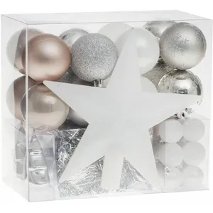 FÉÉRIC LIGHTS AND CHRISTMAS Atmosphera Kit Décoration pour sapin de Noël - 44 Pièces - Taupe, argent et grisVendu parrakuten