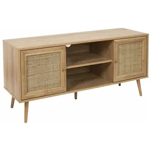 Comparateur de prix : Meuble TV - Bali - Bois contreplaqué - Porte - Marron - Contemporain