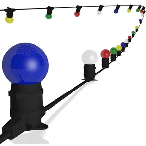 Guirlande guinguette - REVENERGIE - Multicolore - 20 ampoules Globe - 10mVendu parcdiscount