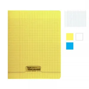 Calligraphe Lot de 3 cahiers - 24x32(cm) - Grands carreaux - 140 pages - couverture en polypro - sans spirale - Clairefontaine pas cher