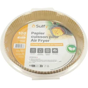 Papier cuisson air fryer diamètre 23cm par 100 pas cher