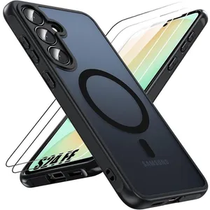 Coque - BOOLING - pour Samsung Galaxy S24 FE - Arrière Rigide - Noir Mat - 2 Verres Trempés pas cher