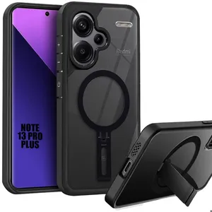 E.F.CONNECTION Coque pour Xiaomi Redmi Note 13 Pro Plus 5G/Note 13 Pro+ 5G, Protection Hybride avec Support Magnétique Noir pas cher