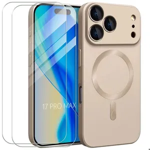 Coque de Protection - E.F.Connection - iPhone 17 Pro Max - avec Anneau Magnétique Doré - 2 Vitres pas cher