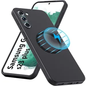 Coque Silicone pour Samsung Galaxy S23 Plus - BOOLING - Souple - Noir - Résiste aux chocs, rayures et poussières