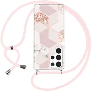 Coque de protection - BOOLING - Samsung Galaxy S24 Ultra - Souple - Antichoc - Motif marbre rose pas cher
