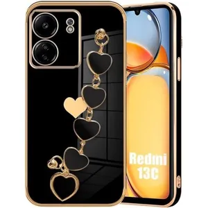 E.F.CONNECTION Coque - Xiaomi - Redmi 13C - Antichoc TPU - Design Motif d'Amour - Noir pas cher
