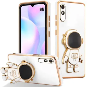 E.F.CONNECTION Coque pour Xiaomi Redmi 9A, Protection Antichoc TPU Souple avec Support en Motif Astronaute - Blanc pas cher