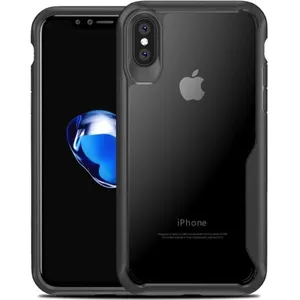 YIOU Coque Pour iPhone X-XS Bumper Hybride Rigide Antichoc Noir pas cher