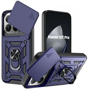 Coque Rigide - E.F.CONNECTION - pour Xiaomi 15T Pro - Protection Antichoc avec Anneau - Bleu Marine pas cher