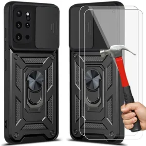 Coque de protection - BOOLING - pour Samsung Galaxy S20+ - Noir - Verres trempés inclus - Rigide pas cher
