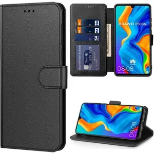 E.F.CONNECTION Coque pour Huawei P30 Lite (6.15") Effet Cuir Antichoc Intégral Portefeuille NoirVendu parcdiscount