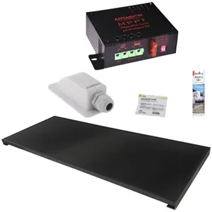 ANTARION KIT Panneau Solaire ALL BLACK 150W + Régulateur MPPT + Câble