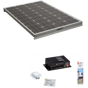 Pack ANTARION Panneau solaire 160W camping car + Kit de pose solaire avec régulateur de charge MPPT