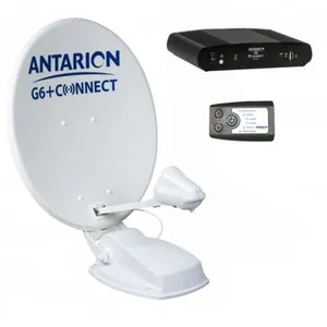 Parabole Satellite Automatique ANTARION - 72cm - Bluetooth - 6 satellites préprogrammés - Blanc pas cher