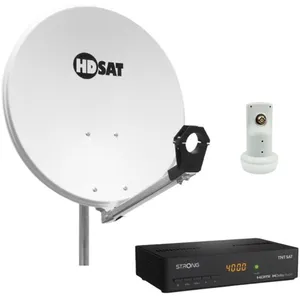 Pack HDSAT Parabole satellite acier 60cm avec Support LNB + LNB Single... pas cher