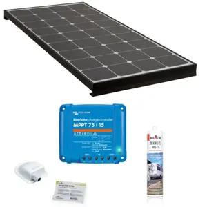 Pack ANTARION BLACK BOOSTER Panneau Solaire 120W + Régulateur solaire VICTRON 220W 15A