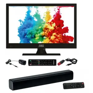 Pack ANTARION TV LED 15.6" 39cm Télévision HD + Barre de Son Compact B... pas cher