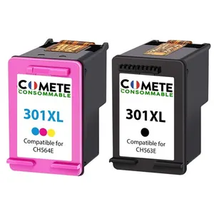 COMETE - 301XL - 2 Cartouches d'encre Compatibles avec HP - Marque françaiseVendu parfnac-be