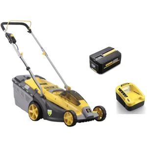Tondeuse à batterie NEMURA 40V(2x20V) + 2 Batteries 4Ah + Chargeur rapide - Coupe de 37cm pas cher
