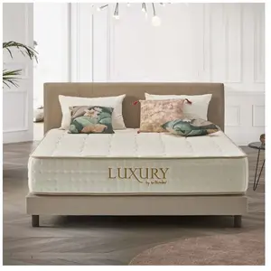 NATURALEX Matelas 140x200 cm - Luxury - Matelas Ressorts Ensachés Hybrid, Mousse mémoire HR, Blue Latex, Ferme, Réversible, Très épais 30 cm pas cher