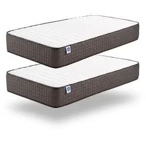 NATURALEX Pack de 2 matelas Titanium 90x200 cm - Soutien Blue Latex - Mousse à  mémoire de forme HR - 7 Zones de Confort - Épais 24 cm pas cher
