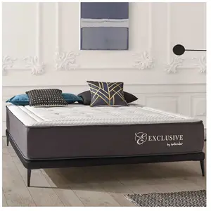 NATURALEX Matelas 140x190 cm - Exclusive - Matelas Ressorts Ensachés Hybrid, Mousse HR, Blue Latex, Ferme, Réversible, Très épais 30 cm pas cher