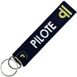 CLJ - Porte-clés - Pilote - Pilot - Bleu Marine - Grades Aviation Civile - Élégance Française