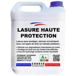 Lasure Haute Protection - Pot 4x5 L - Codeve Bois - Incolore pas cher