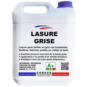 Lasure Grise - 5 L - Codeve BoisVendu parcdiscount