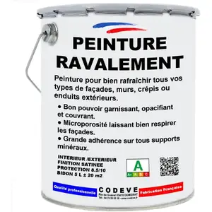 Peinture Ravalement - 4x5 l - Codeve Bois - ral 7016 - Gris anthracite pas cher