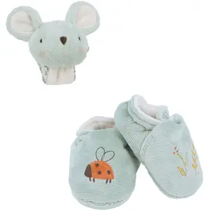 Comparateur de prix : Kaloo Bracelet Sonore & Pantoufles Souris Peluche