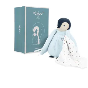 Peluche - KALOO - K212002 - Manchot à bisous - 20 cm - Bleu - Lavable en machine pas cher
