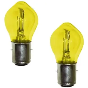 cyclingcolors 2x ampoule 12V 35/35W BA20D jaune double filament code +... pas cher