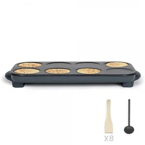 Crêpière Livoo Maxi crêpes party DOC186G 8 mini crêpes Ø 12 cm, 1500W,...