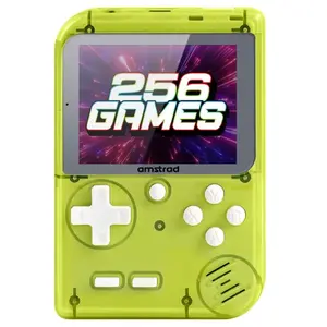 Console portable AMSTRAD Transparent Vert 256 jeux rechargeable pas cher