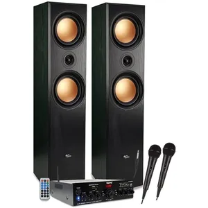 EVIDENCE ACOUSTICS Ensemble Colonnes HIFI/HOME-CINÉMA 1000W PMPO, Enceintes EA-800-PG, Ampli stéréo 100W, USB MP3 SD Bluetooth FM, 2 Micros karaoké pas cher