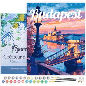 Figured'Art Schilderen op Nummer Volwassenen met lijst Reisposter Boed...