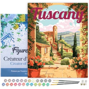 Figured'Art Schilderen op Nummer Volwassenen - Toscane in Bloei - 40x5... pas cher